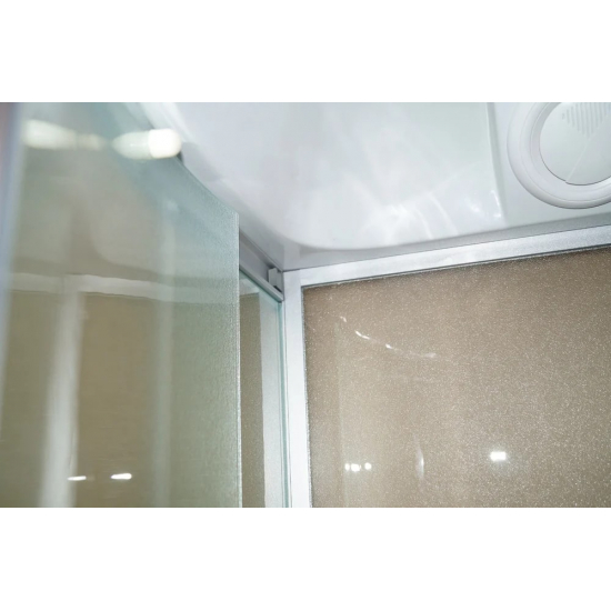 Душевая кабина PARLY Frost F811 80x80x215 с низким поддоном, профиль хром, стекло рифлёное