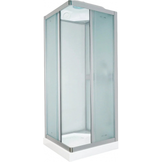 Душевая кабина PARLY Frost FQ811 80x80x215 стекло матовое, профиль сатин, низкий поддон