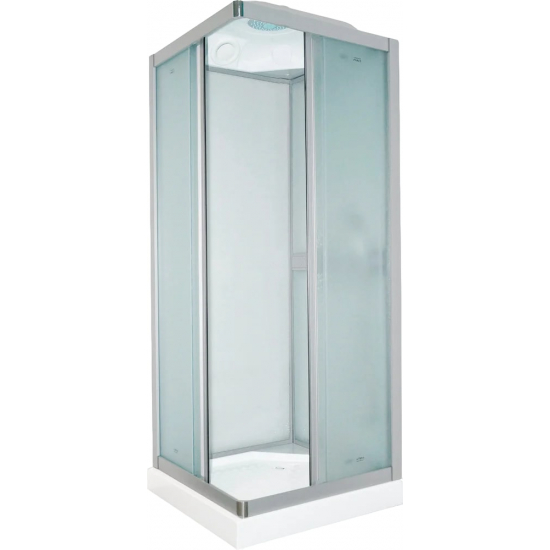 Душевая кабина PARLY Frost FQ811 80x80x215 стекло матовое, профиль сатин, низкий поддон