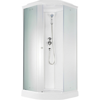 Душевая кабина PARLY Penta P911F 90x90x215 стекло матовое, профиль белый, с низким поддоном