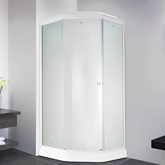 Душевая кабина PARLY Penta P911F 90x90x215 стекло матовое, профиль белый, с низким поддоном