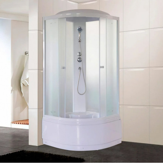 Душевая кабина PARLY Tomorrow ET1021 100x100x215 с высоким поддоном, монтаж без силикона