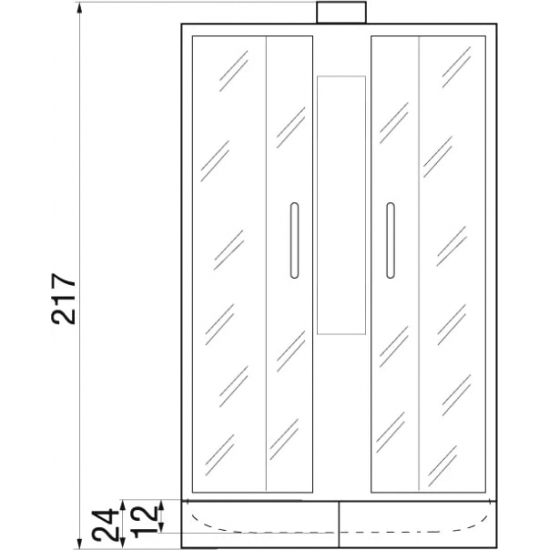 Душевая кабина RIVER Amur 90/24 МТ без крыши