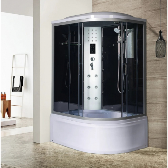 Душевая кабина RIVER Dunay 120/90/44 L ТН с высоким поддоном, с сиденьем