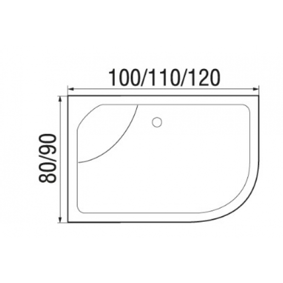 Душевая кабина RIVER Nara 120/90/44  MT R с высоким поддоном, с сиденьем