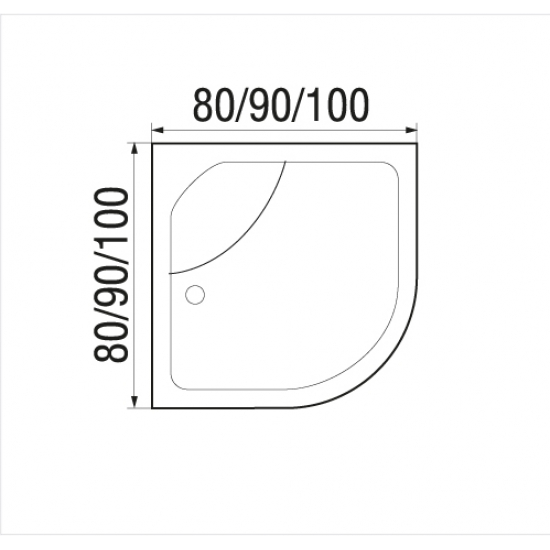 Душевая кабина RIVER Nara 90/44 МТ без крыши