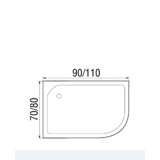 Душевая кабина RIVER Nara 90/70/24  МТ R без крыши