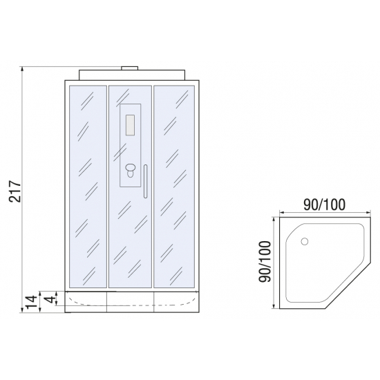 Душевая кабина RIVER Penta 100/14