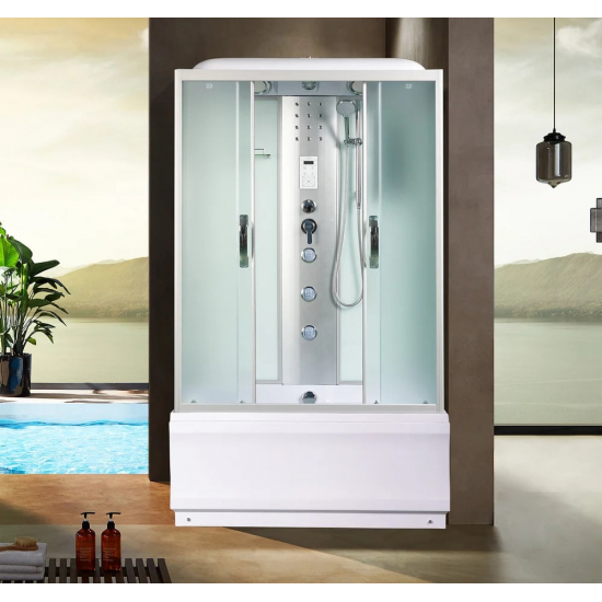 Душевая кабина RIVER Sena 120/80/50 МТ с высоким поддоном, с сиденьем