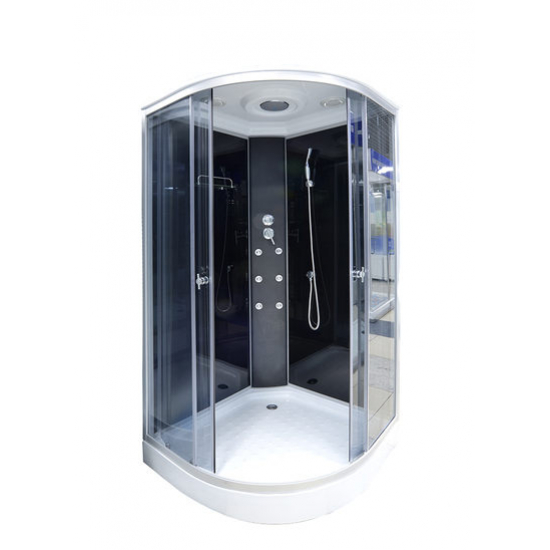 Душевая кабина СТК (рег.№468190) AQUA-0111G 100x100x215 стекло тонированное, профиль хром