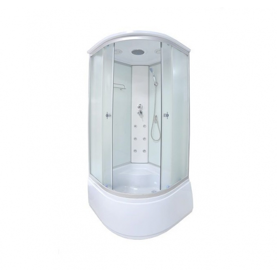 Душевая кабина СТК (рег.№468190) AQUA-0113 100x100x215 стекло матовое, профиль хром