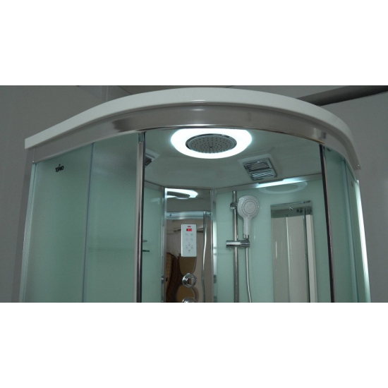 Душевая кабина TIMO Comfort T-8800 F  100x100x220 Fabric Glass с высоким поддоном, с сиденьем