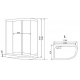 Душевая кабина TIMO Comfort T-8802 L 120x85x225  Fabric Glass