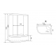 Душевая кабина TIMO Comfort T-8820 R 120x85x220  Fabric Glass с высоким поддоном, с сиденьем
