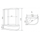 Душевая кабина TIMO Eco TE-0720 P L 120x80x218  с высоким поддоном, с сиденьем