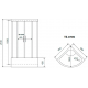 Душевая кабина TIMO Eco TE-0790 P 90x90x218 с высоким поддоном, с сиденьем