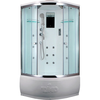 Душевая кабина TIMO Lux T-7700 100x100x220 с высоким поддоном, с сиденьем