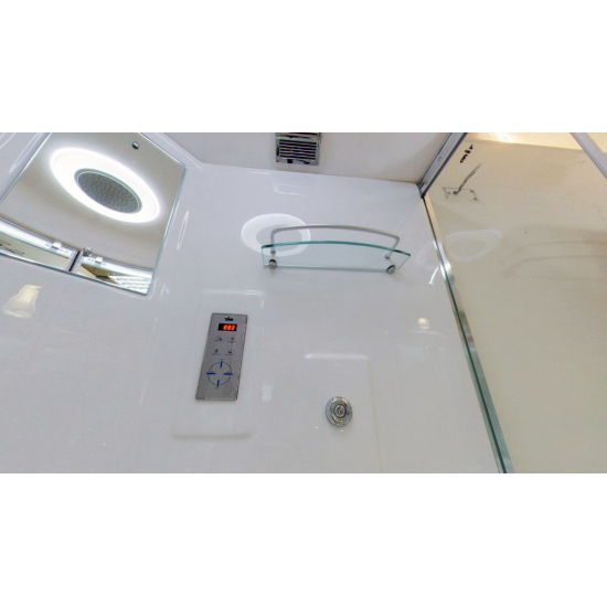 Душевая кабина TIMO Lux T-7790 90x90x220 с высоким поддоном, с сиденьем