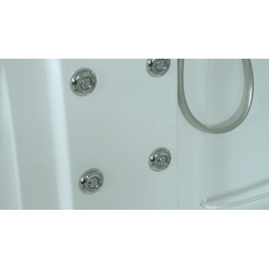 Душевая кабина TIMO Lux T-7790 90x90x220 с высоким поддоном, с сиденьем