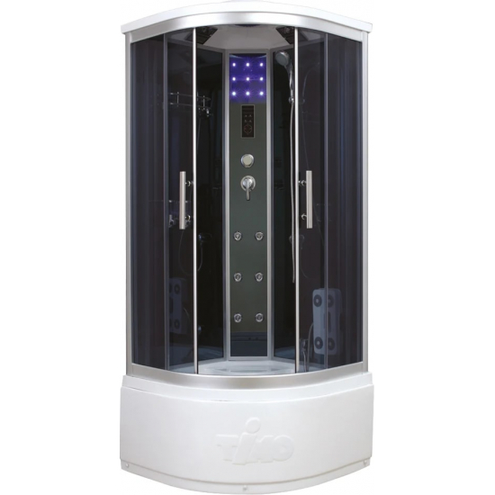 Душевая кабина TIMO Standart T-1100 100x100x220 с высоким поддоном, с сиденьем