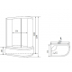Душевая кабина TIMO Standart T-1110 P L 110x85x220  с высоким поддоном, с сиденьем