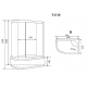 Душевая кабина TIMO Standart T-1110 R 110x85x220  с высоким поддоном, с сиденьем