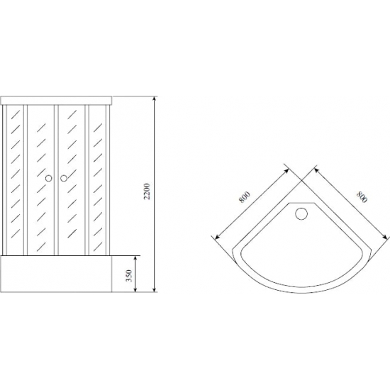 Душевая кабина TIMO Standart T-1180 80x80x220