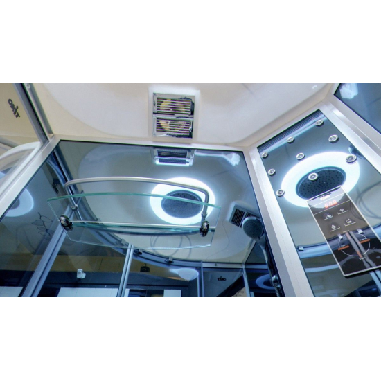 Душевая кабина TIMO Standart T-1190 90x90x220 с высоким поддоном, с сиденьем