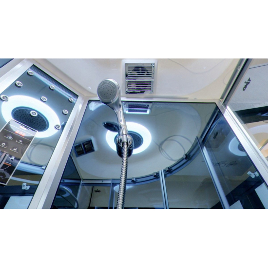 Душевая кабина TIMO Standart T-1190 90x90x220 с высоким поддоном, с сиденьем