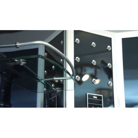 Душевая кабина TIMO Standart T-1190 90x90x220 с высоким поддоном, с сиденьем