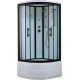Душевая кабина TIMO Standart T-6600 100x100x220 Black профиль черный, с высоким поддоном