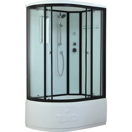 Душевая кабина TIMO Standart T-6620 R 120x85x220 Black  профиль чёрный, с высоким поддоном