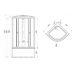 Душевая кабина ТРИТОН Лайт Б ДН4 90х90x216 с высоким поддоном