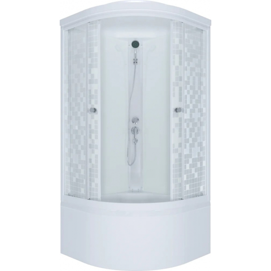 Душевая кабина ТРИТОН Стандарт Б ДН4 90х90x216 мозаика, с высоким поддоном