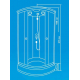Душевая кабина ВОДНЫЙ МИР ВМ864 100x100x215 стекло прозрачное