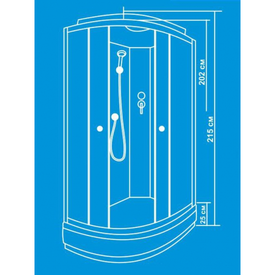 Душевая кабина ВОДНЫЙ МИР ВМ865 L 120x80x215  стекло прозрачное левая
