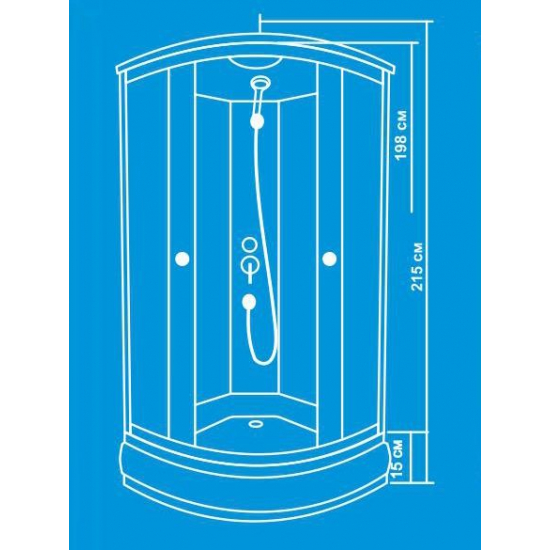 Душевая кабина ВОДНЫЙ МИР ВМ884 100x100x215 стекло матовое