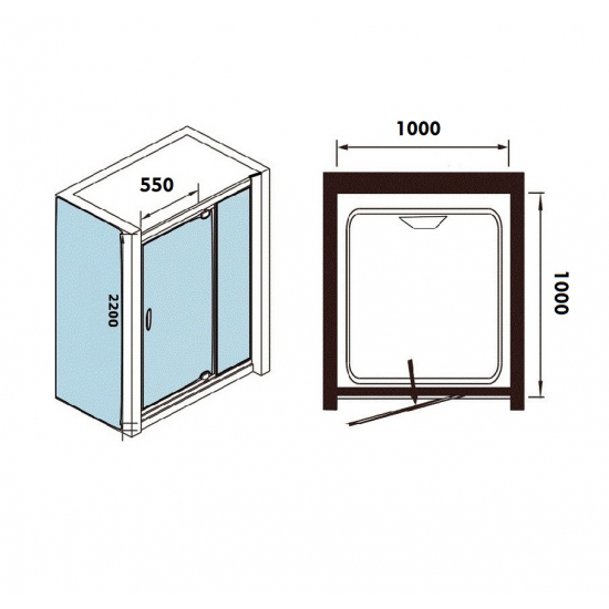 Душевая кабина WeltWasser Maine 100x100x220 R