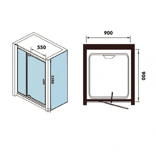 Душевая кабина WeltWasser Maine 90x90x220 L