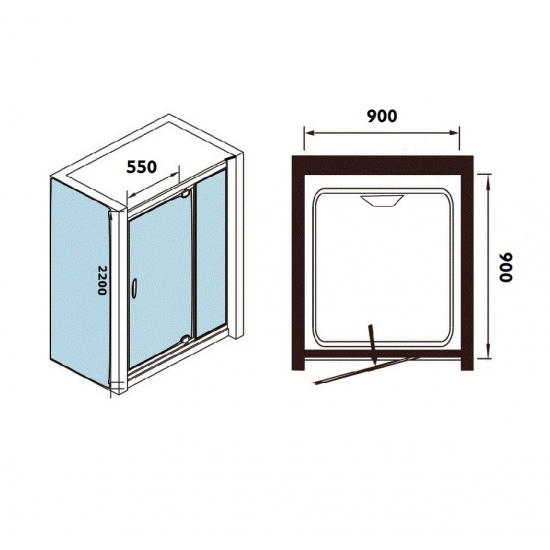 Душевая кабина WeltWasser Maine 90x90x220 R