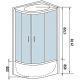 Душевая кабина WeltWasser WW500 Halle 1202 R 120x90x217 с высоким поддоном, с сиденьем
