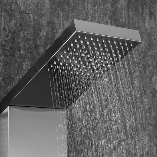 Душевая панель FRAP F24005-5 нержавеющая сталь, сатин/хром