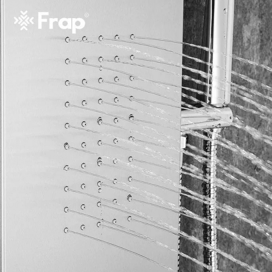 Душевая панель FRAP F24005-5 нержавеющая сталь, сатин/хром