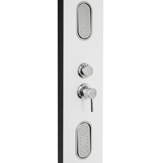 Душевая панель GFMARK 5508 белый / чёрный нержавеющая сталь