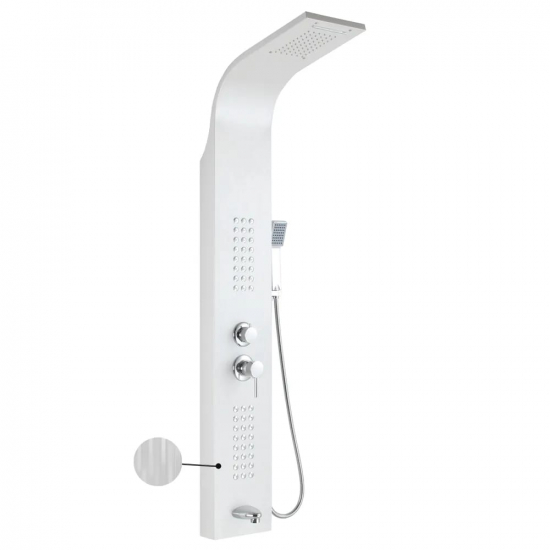 Душевая панель GFMARK 5515 белый нержавеющая сталь