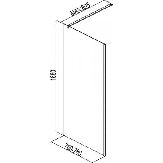 Душевая перегородка AQUANET Cinetic AE12-F-80H190U-CT