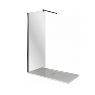 Душевая перегородка BAS Good door Walk in SP-80-C-B 80x195 стекло прозрачное, профиль чёрный