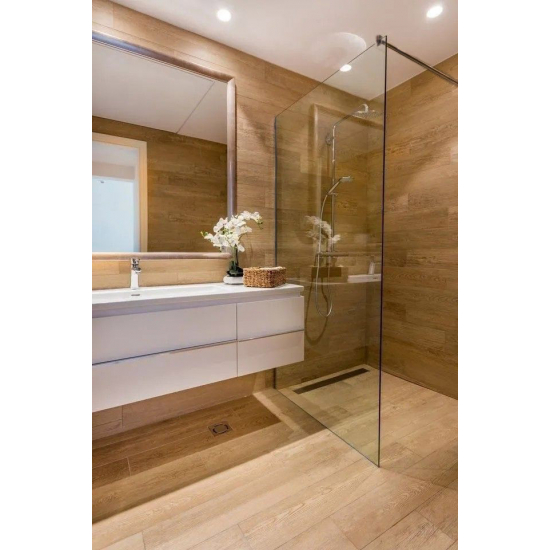 Душевая перегородка BAS Good door Walk in SP-90-C-B 90x195 стекло прозрачное, профиль чёрный