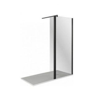 Душевая перегородка BAS Good door Walk in SP2-100-C-B 100x195 стекло прозрачное, профиль чёрный