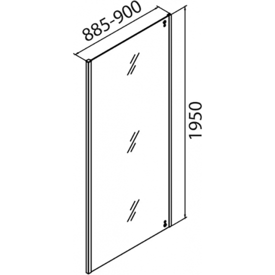 Душевая перегородка IDDIS Walk in Slide SLI8BS9i23 90x195